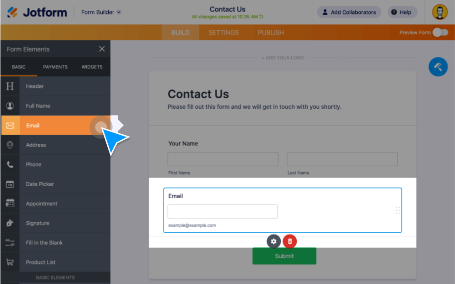 Jotform product interface